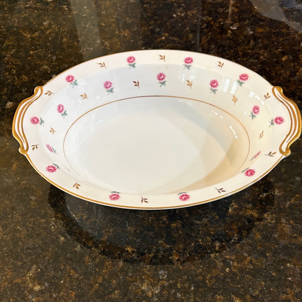 Vintage Noritake Fine China  Rosalie Oval Serving Vegetable Bowl Japan 3052